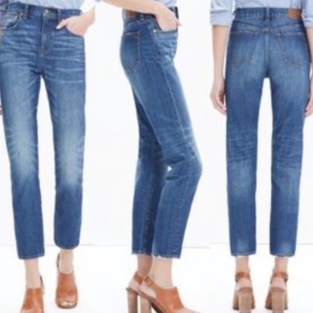 Madewell Crop Straight Leg Jeans in Preston 